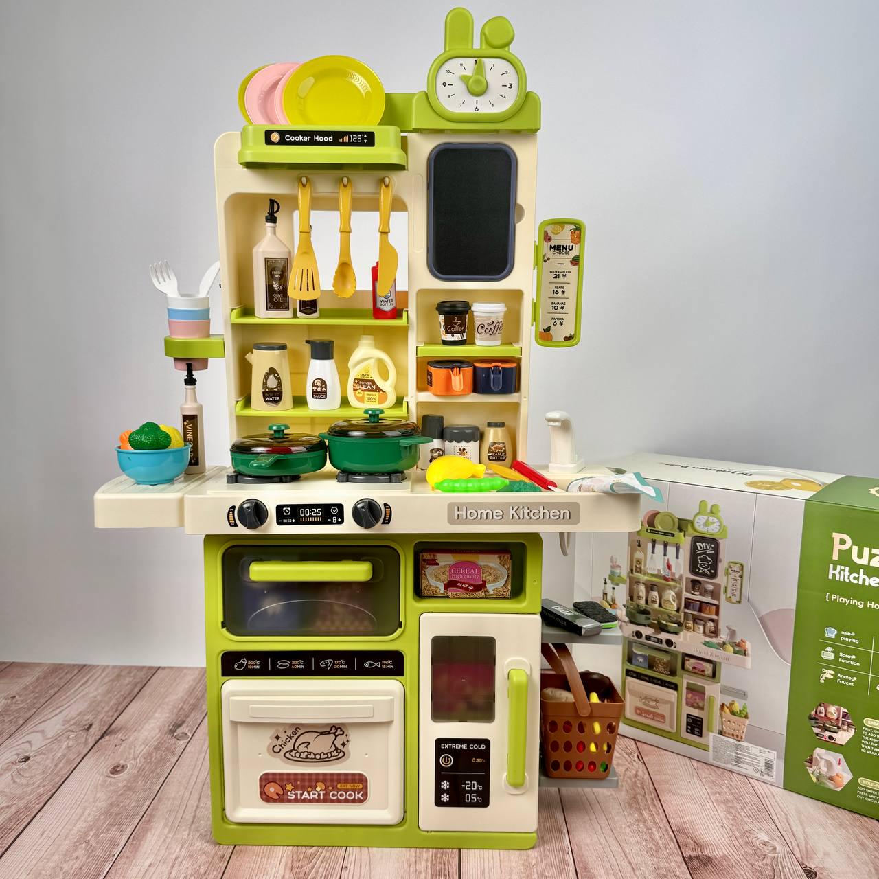 Детская кухня с паром/светом/звуком/посудой/овощами/холодильником 63 элемента 70 см (29480938) Детская кухня с паром/светом/звуком/посудой/овощами/холодильником 63 элемента 70 см (29480938)