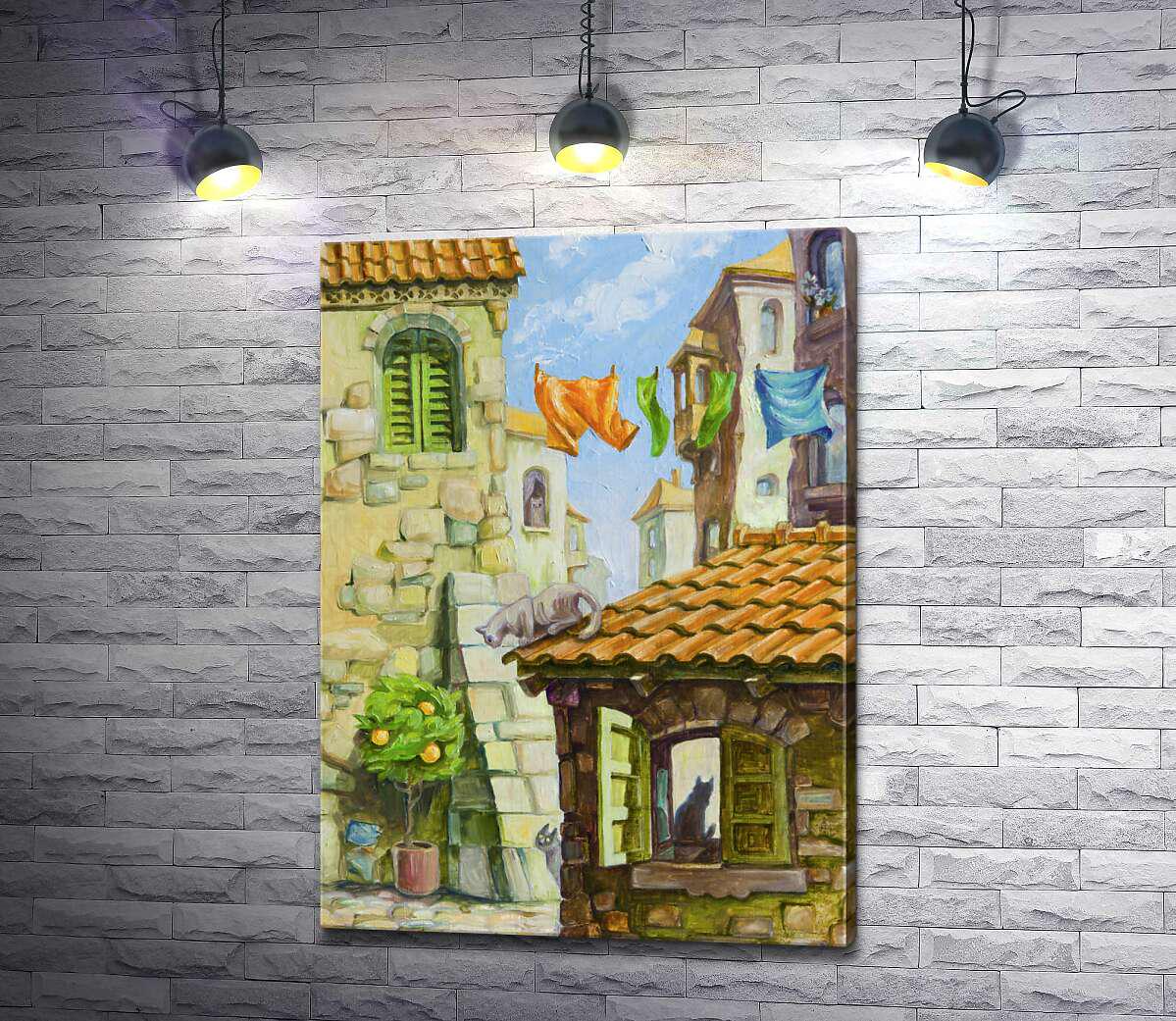 ᐉ Картина ArtPoster Спокойная жизнь на улице старого города 94x130 см ...