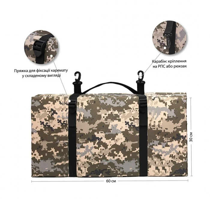 Каремат IVN складной 1820х600х12 мм Пиксель (IV-0889TPIX) - фото 5 Каремат IVN складной 1820х600х12 мм Пиксель (IV-0889TPIX) - фото 5