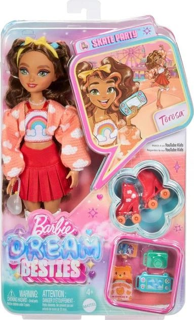 Лялька Barbie Dream Besties Тереза ​​на роликах (JFX98)