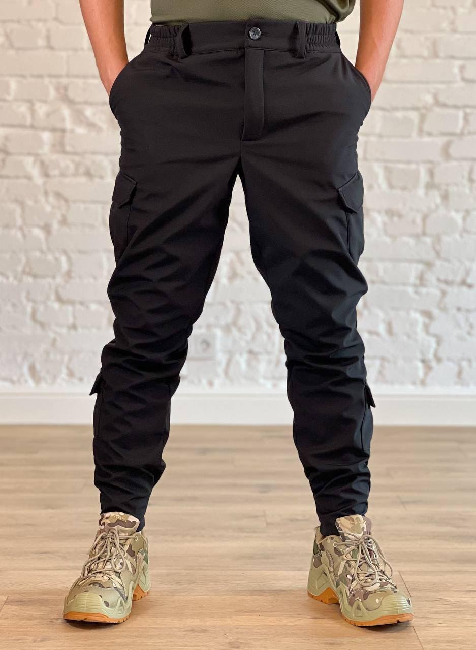 Брюки SoftShell с подкладкой XL р. 52 Черный (193-3)