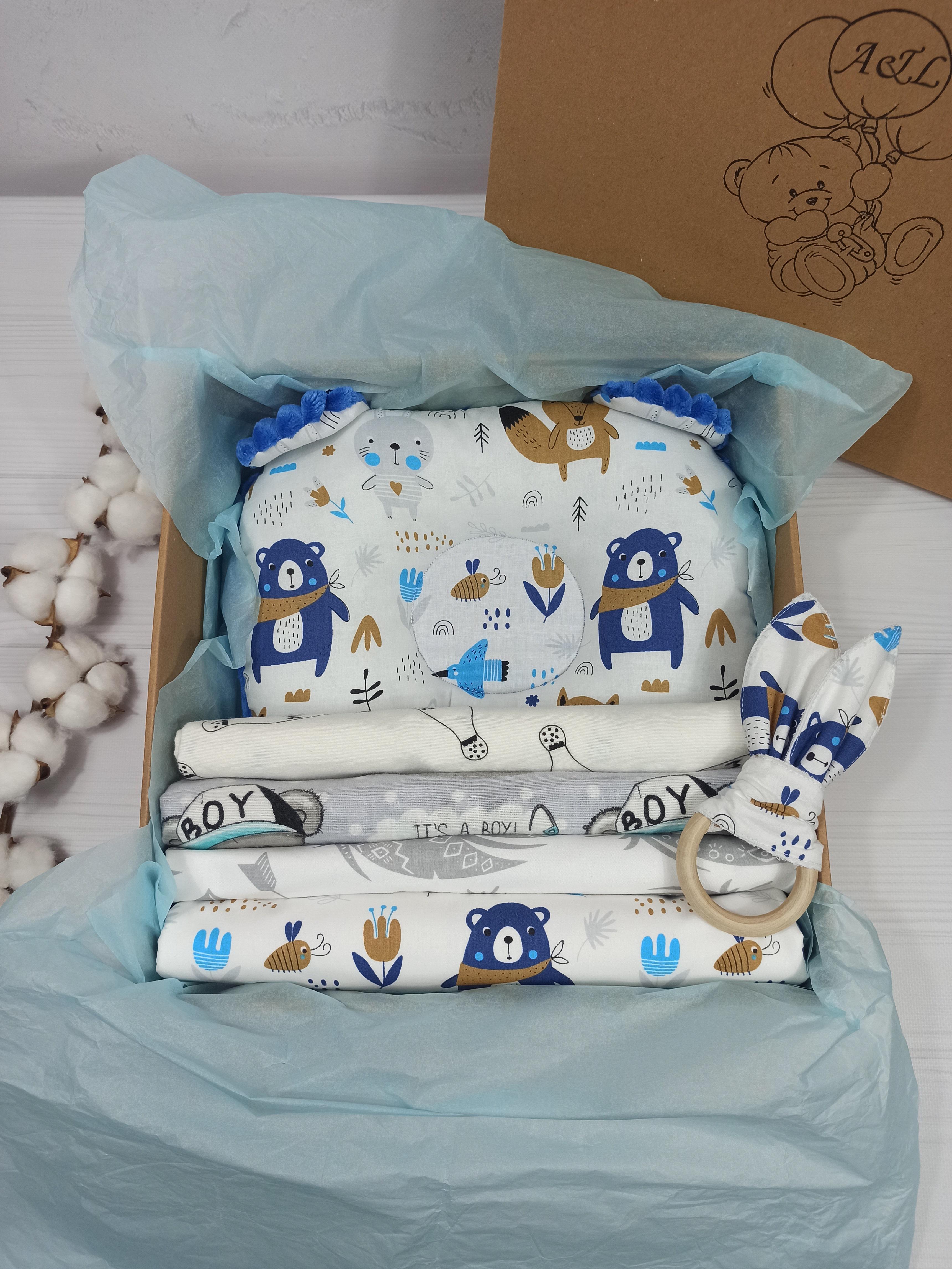 Набор пеленок a.l.babybox Лесные жители на лужайке 6 шт. Синий (18237051)