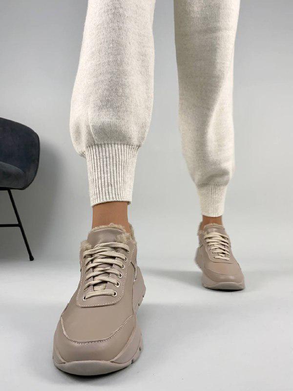 Кроссовки женские кожаные зимние р. 40 Латте (4201з/40) - фото 3 Кроссовки женские кожаные зимние р. 40 Латте (4201з/40) - фото 3