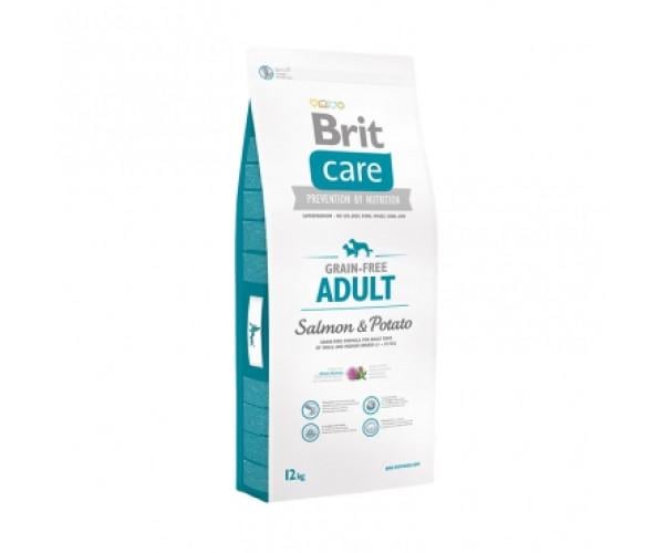 Корм сухой беззерновой Brit Care с лососем и картофелем 3 кг (35807)