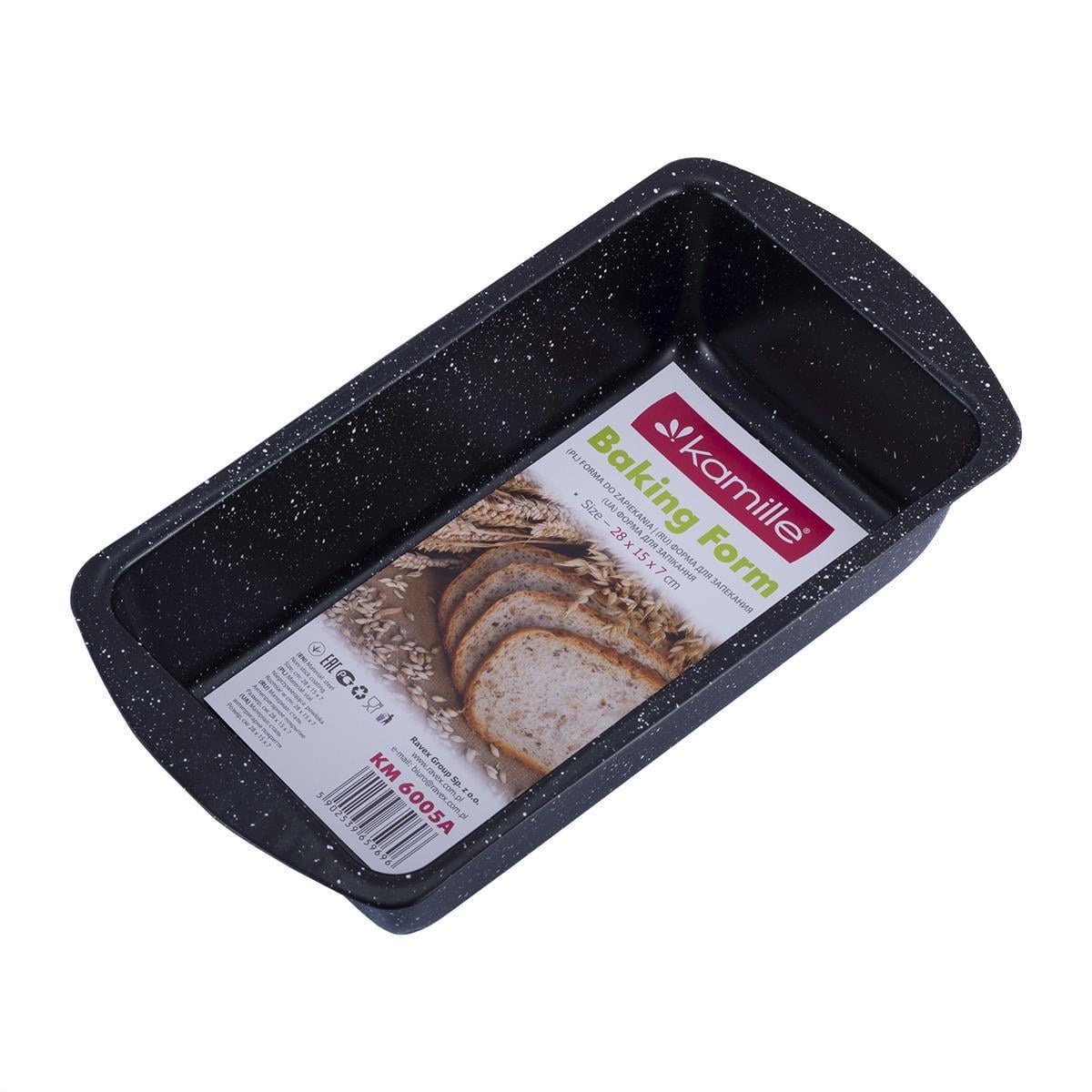 Форма для запекания для хлеба Kamille из углеродистой стали 33x15,5x7 см Черный (6005A)