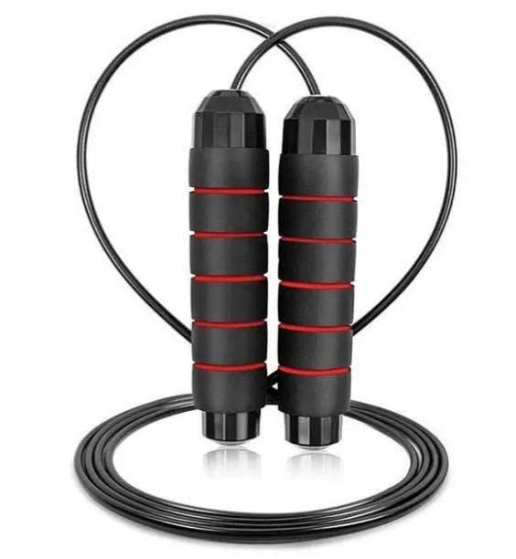 Скакалка скоростная PowerPlay 4210 Power Weighted Jump Rope 2,7 м Черный (PP_4210_Black/Red)