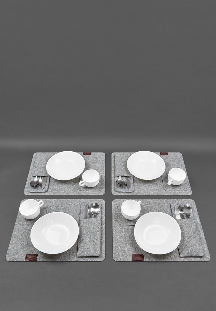 Набор для сервировки стола на 4 персоны Бордовый (A-028331) - фото 1