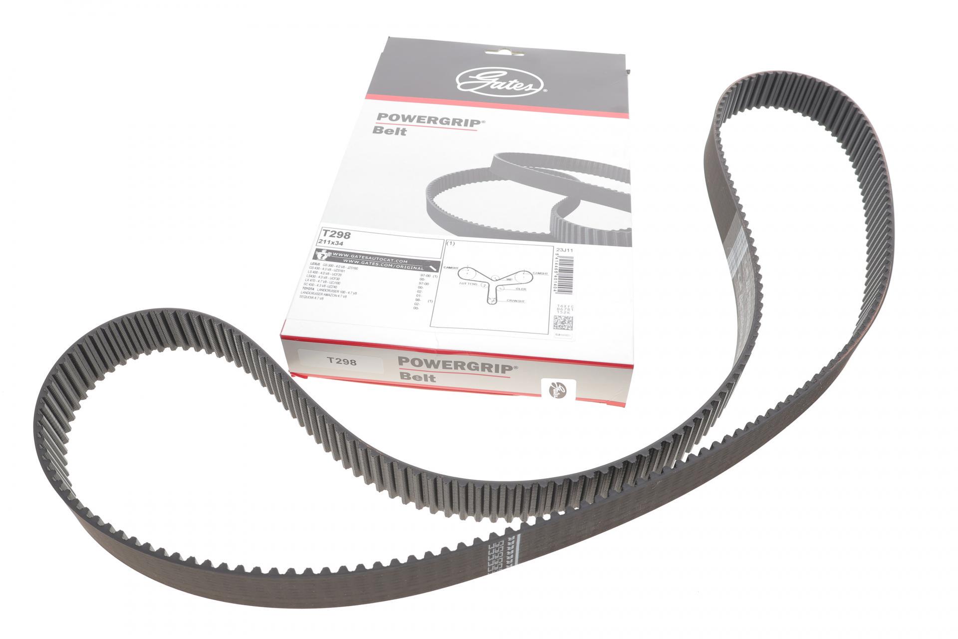Ремень ГРМ Toyota Land Cruiser/Sequoia/Lexus LS/GS 4.0/4.3/4.7 94- 34x211z T298 GATES