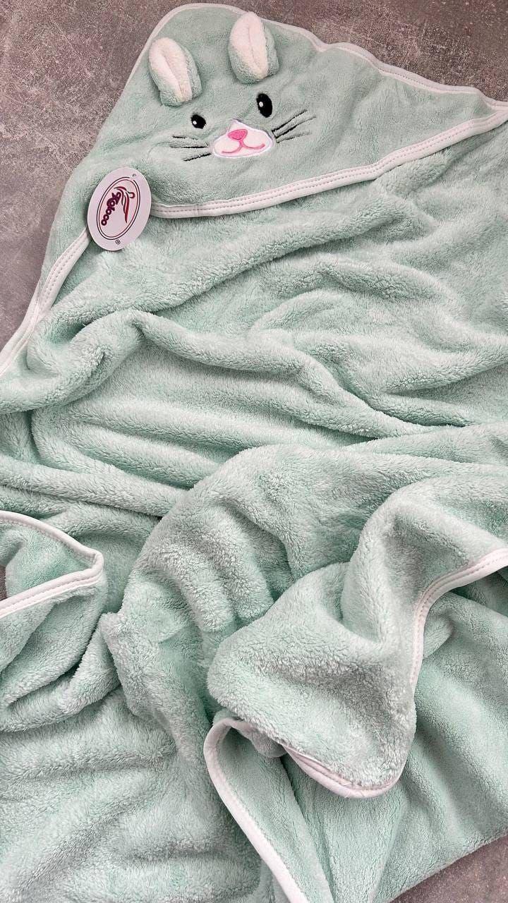 Полотенце детское для купания Уголок до 6 лет из микрофибры Мятный (К8000-4) - фото 2 Полотенце детское для купания Уголок до 6 лет из микрофибры Мятный (К8000-4) - фото 2