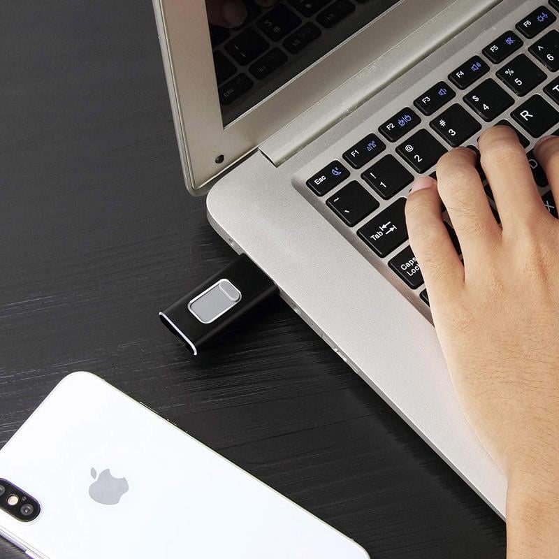 Флешка lightning Flash Drive Windows U-диск 3в1 для iPhone Android 64Gb Чорний - фото 2