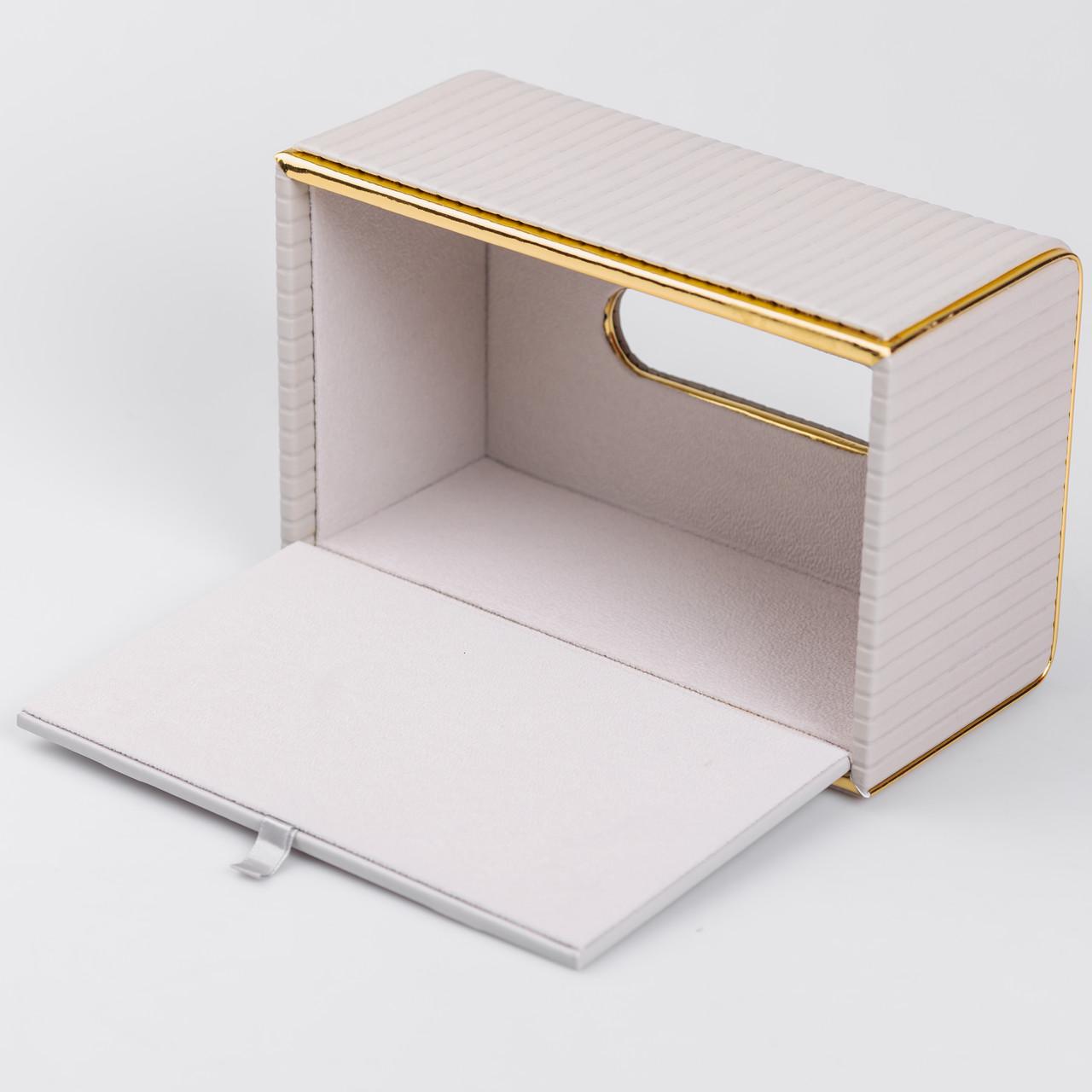 Серветка з екошкіри прямокутна 21,5х13х9 см Сірий - фото 4 Серветка з екошкіри прямокутна 21,5х13х9 см Сірий - фото 4