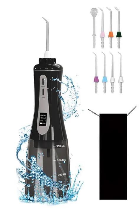 Іригатор для ротової порожнини портативний Oral Irrigator Waterproof IPX7 Чорний