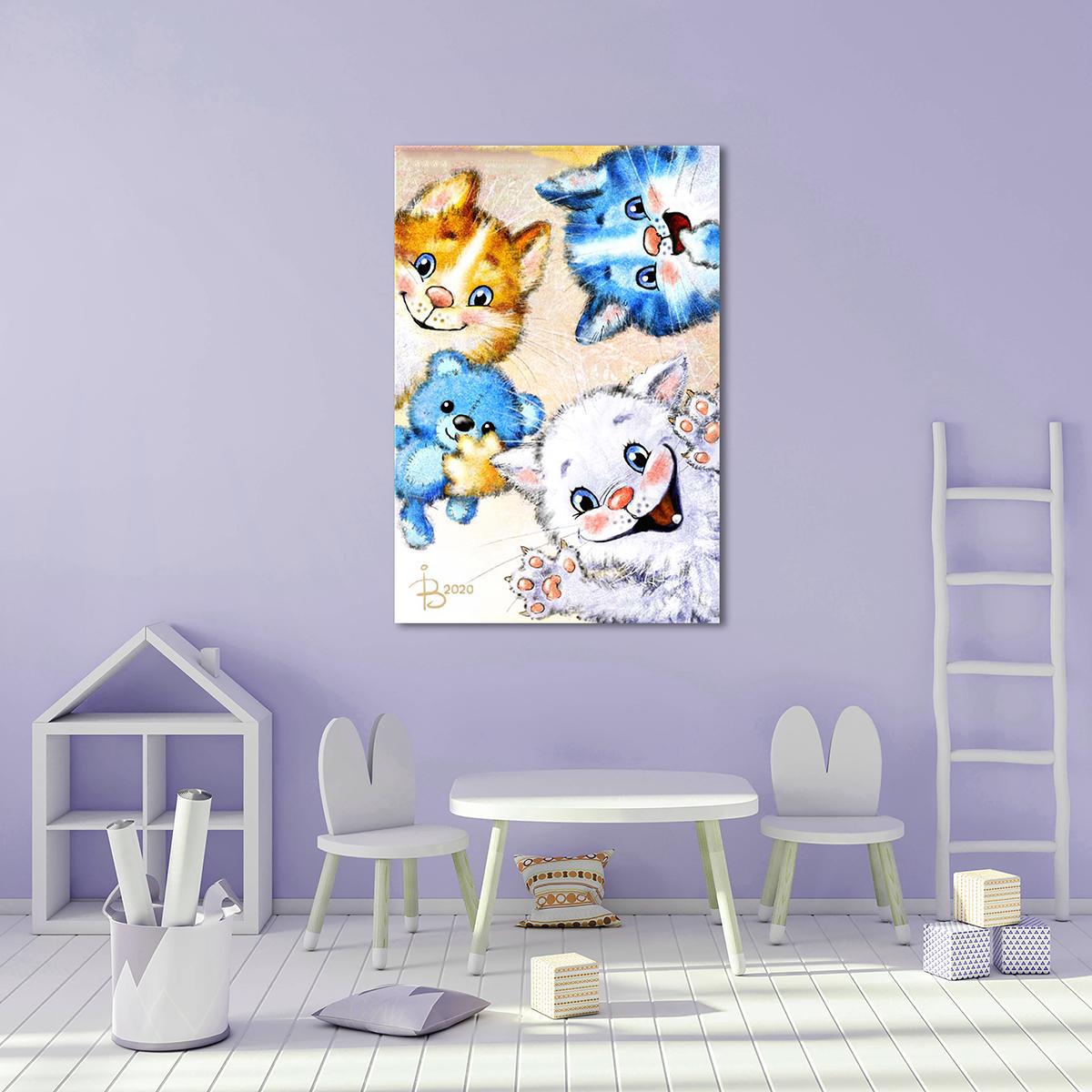 Модульна картина Ми вже прокинулися 1 модуль 50x75 см