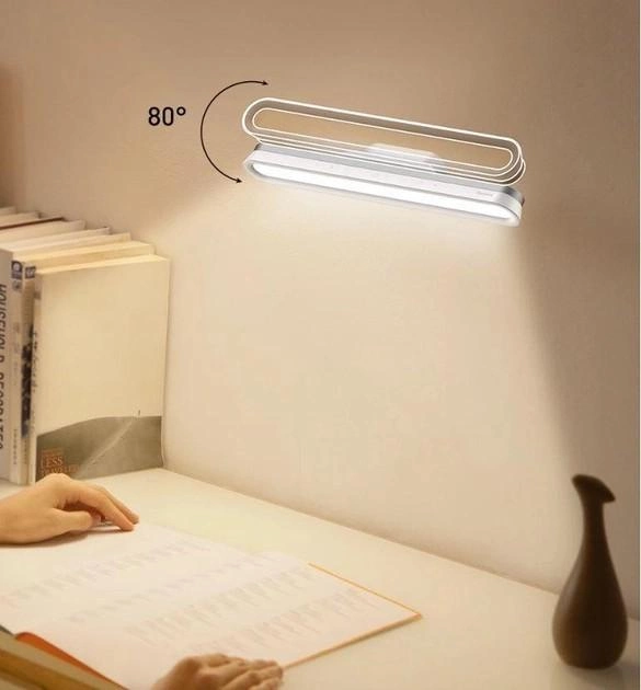 Лампа настільна портативна Baseus Magnetic Stepless Dimming Charging Desk Lamp з вбудованим акумулятором 1800 mAh 4,5 W White (14313259) - фото 3