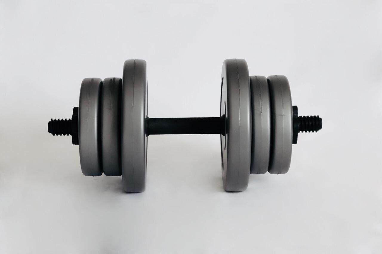 Гантелі WCG у пластику 2х10 кг Сірий (913629710831) - фото 2