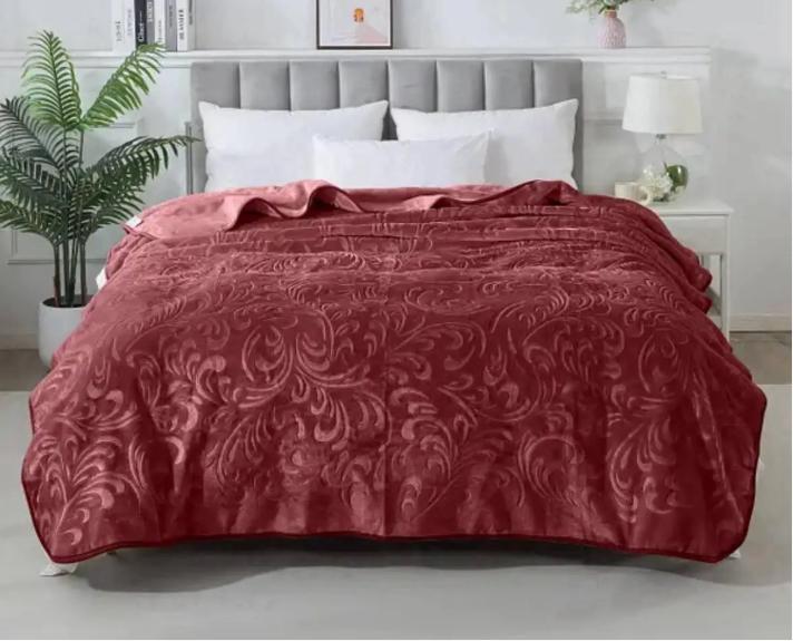 Плед акриловый 220x240 см Бордовый (Д-al-akr-001-04)