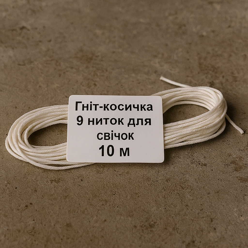 Гнет хлопчатобумажный косичкой Feroma Candle 9 нитей 10 м - фото 2 Гнет хлопчатобумажный косичкой Feroma Candle 9 нитей 10 м - фото 2