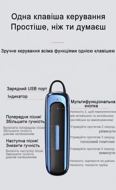 Гарнитура Bluetooth New Bee E-1 чорний (11337060) - фото 7