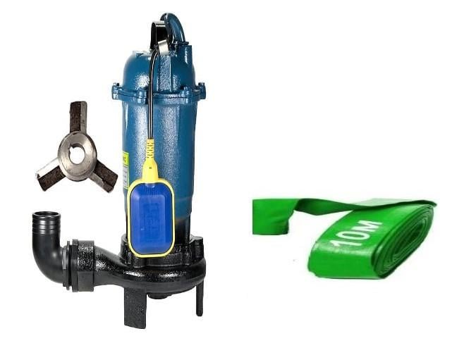 Насос дренажно-фекальний Lider WQCD 2-2.6 ніж та подрібнювач для брудної води фекалій зливних ям із поплавком шланг 10 м (32403842) Насос дренажно-фекальний Lider WQCD 2-2.6 ніж та подрібнювач для брудної води фекалій зливних ям із поплавком шланг 10 м (32403842)