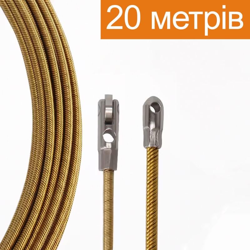 Протяжка спиральная металлическая Tactix d 4 мм х 20 м для кабеля (MET.WIRE4-20) - фото 2 Протяжка спиральная металлическая Tactix d 4 мм х 20 м для кабеля (MET.WIRE4-20) - фото 2