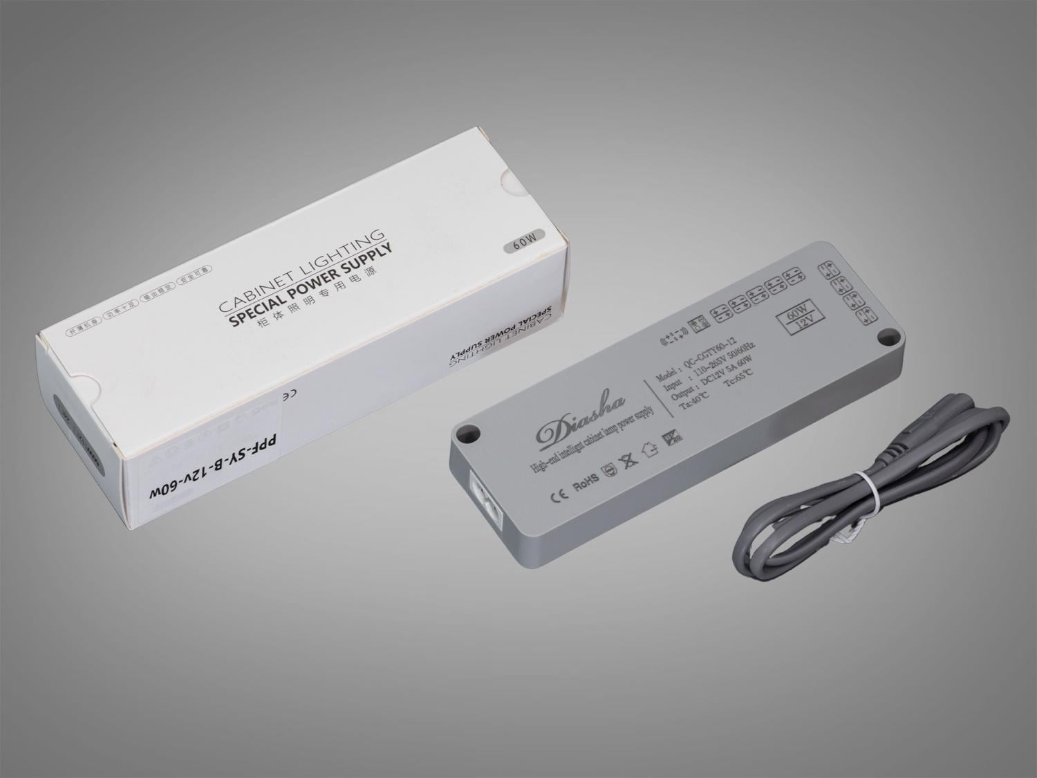 Управляемый блок питания тонкий для LED-ленты 12 В 60 Вт 5А (PPF-SY-B-12v-60w)