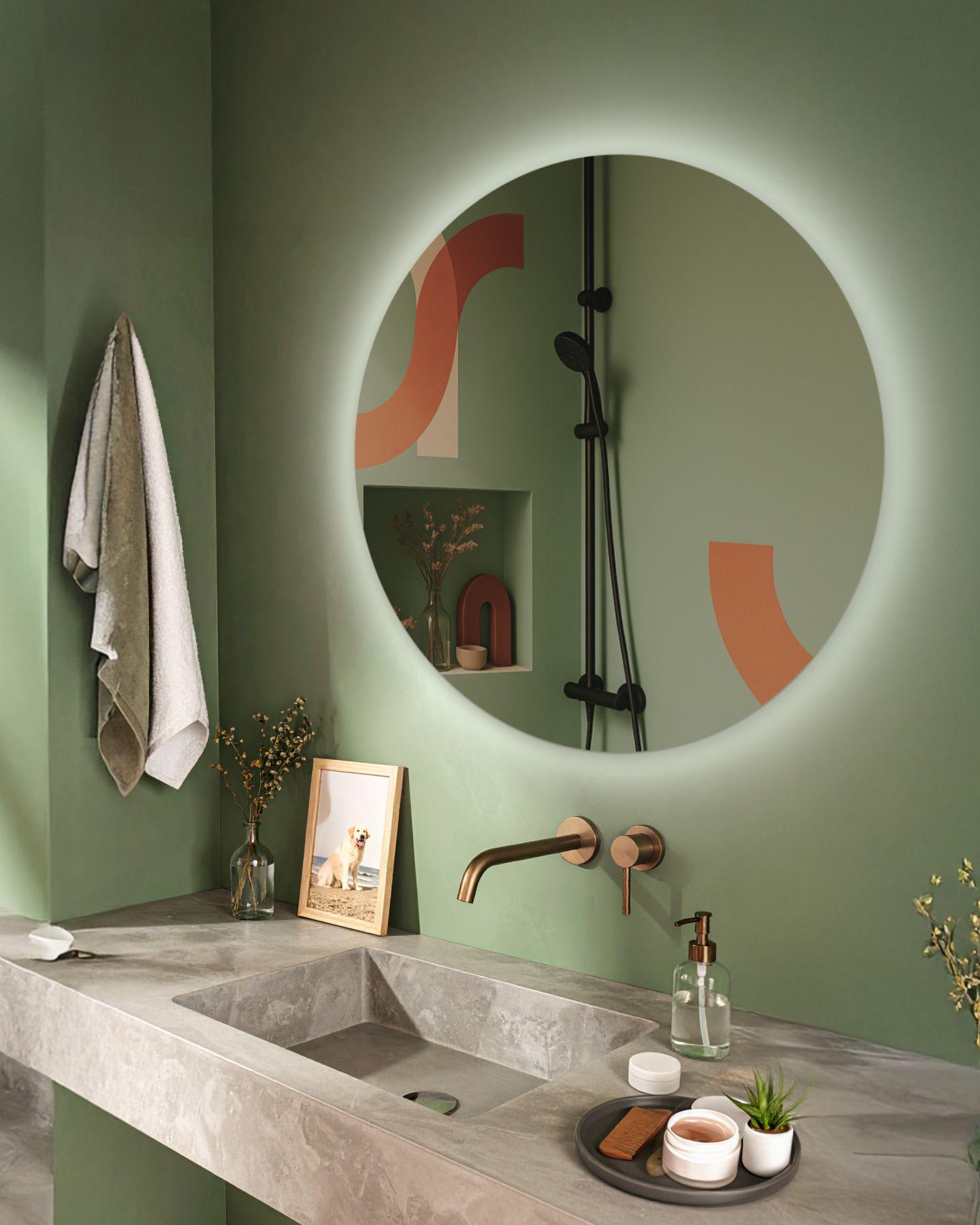 Зеркало с LED подсветкой Ифа Лайт круглое 500 мм (IFA lite 1-500) - фото 1