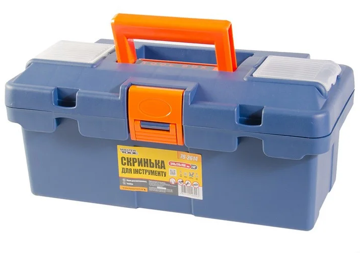 Ящик для инструмента MasterTool 14" 345х170х150 мм с пластиковыми замками (79-2614)