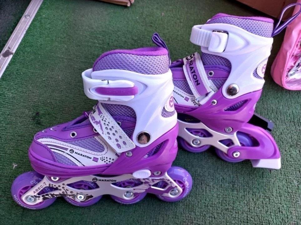 Ролики детские для девочки р. 28-33 Фиолетовый - фото 2 Ролики детские для девочки р. 28-33 Фиолетовый - фото 2