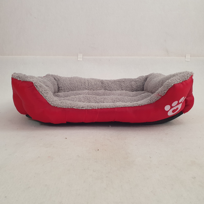 Лежанка для собак и кошек теплая 54х42 см Красный (A444-M-Red) - фото 3