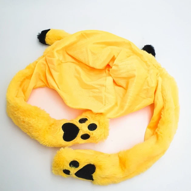 Шапка-игрушка Пикачу с ушками и лапками one size Желтый (27829215) - фото 2