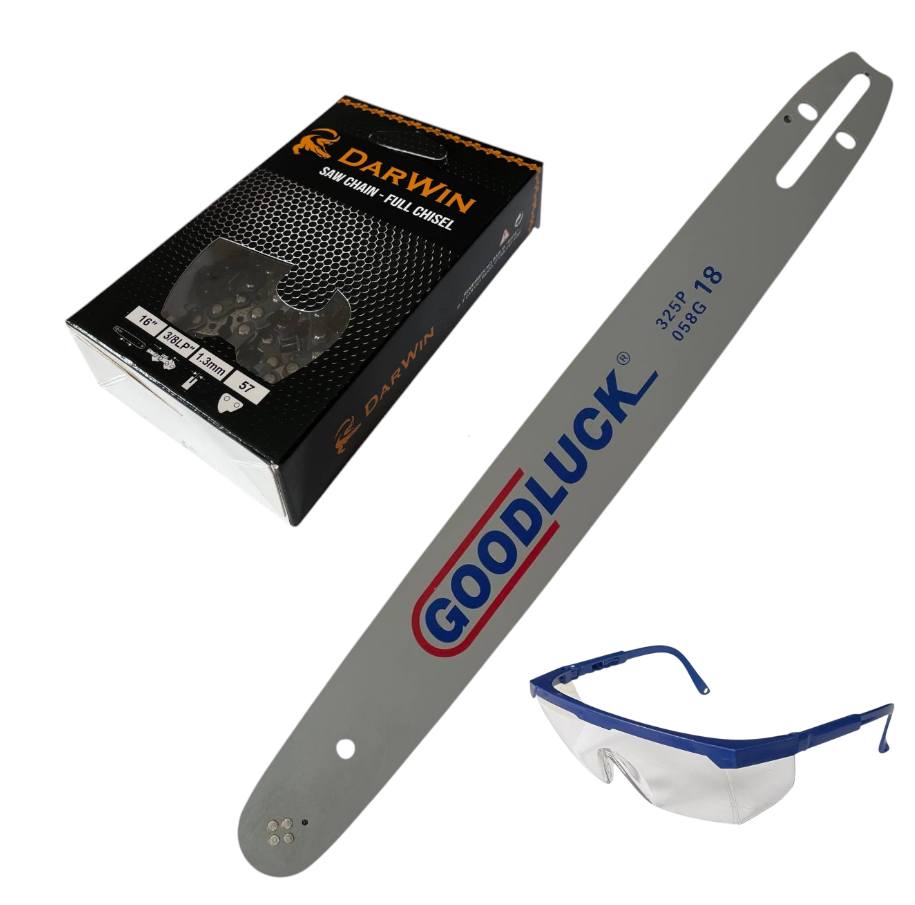 Шина и цепь для бензопил 45 см/защитные очки (30433157)