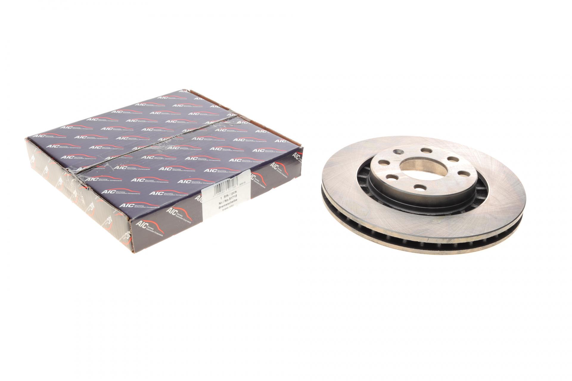 Диск тормозной передний Aic для Opel Astra F/Kadett/Vectra 84-/Daewoo Lanos 97- 256x24 мм (51718)