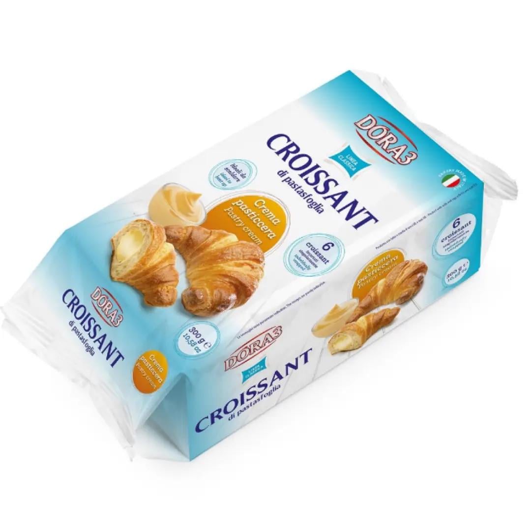 Круасаны Dora3 Croissant Crema pasticcera Pasty cream с заварным кремом 300 г