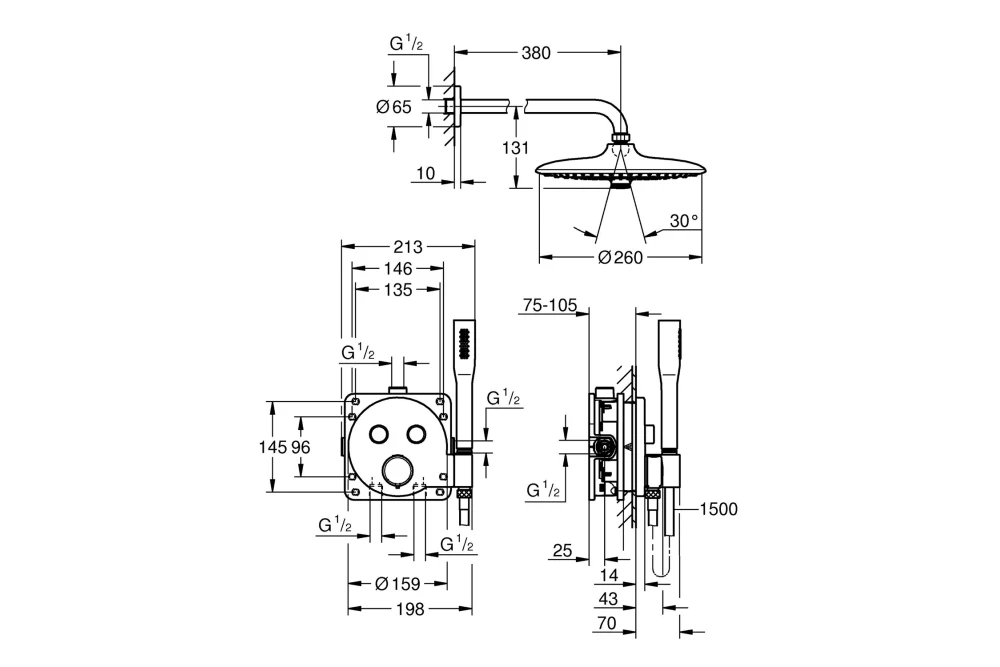 Душевая система Grohe QuickFix Precision SmartControl 34878000 (22871979) - фото 5