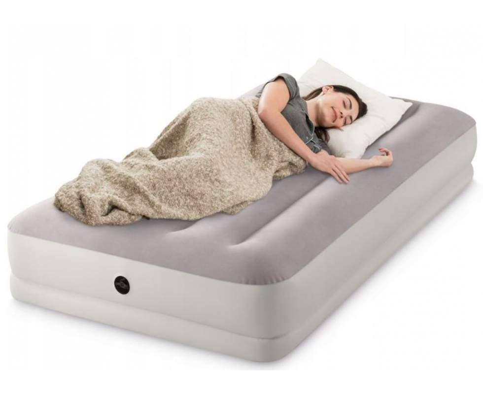 Ліжко надувне одномісне Intex з USB електронасосом 191х99х30 см Сірий - фото 2 Ліжко надувне одномісне Intex з USB електронасосом 191х99х30 см Сірий - фото 2