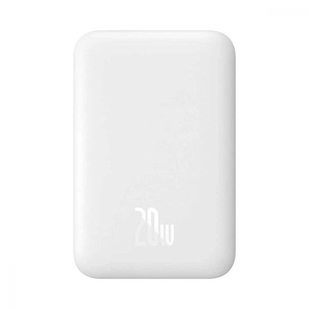Повербанк Baseus Magnetic Mini Air Wireless Fast Charge PoWer Bank 6000 mAh 20W Stellar White (KST-P10059002223-00)