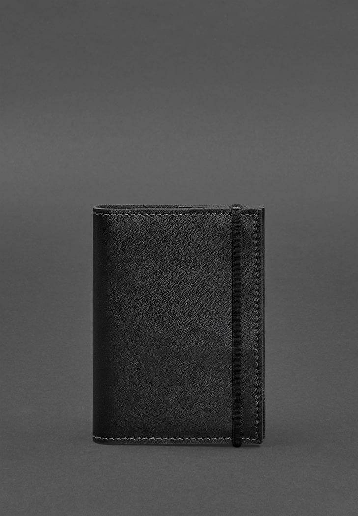 Обложка кожаная для паспорта 1.0 краст Черный (A-027214)