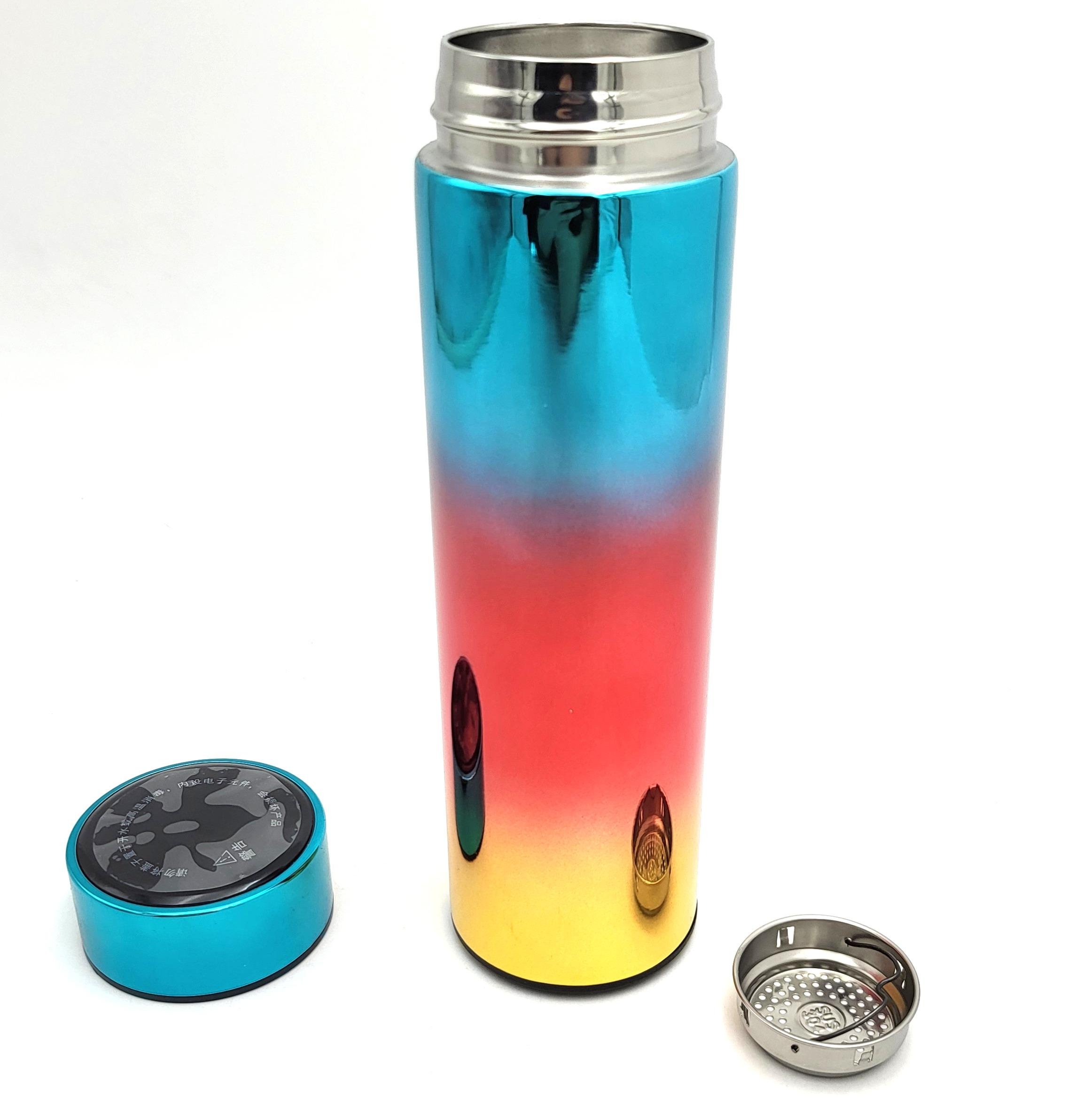 Термос для води UKC EL-8106 з напувалкою та сенсорним датчиком температури 420 мл Чорний