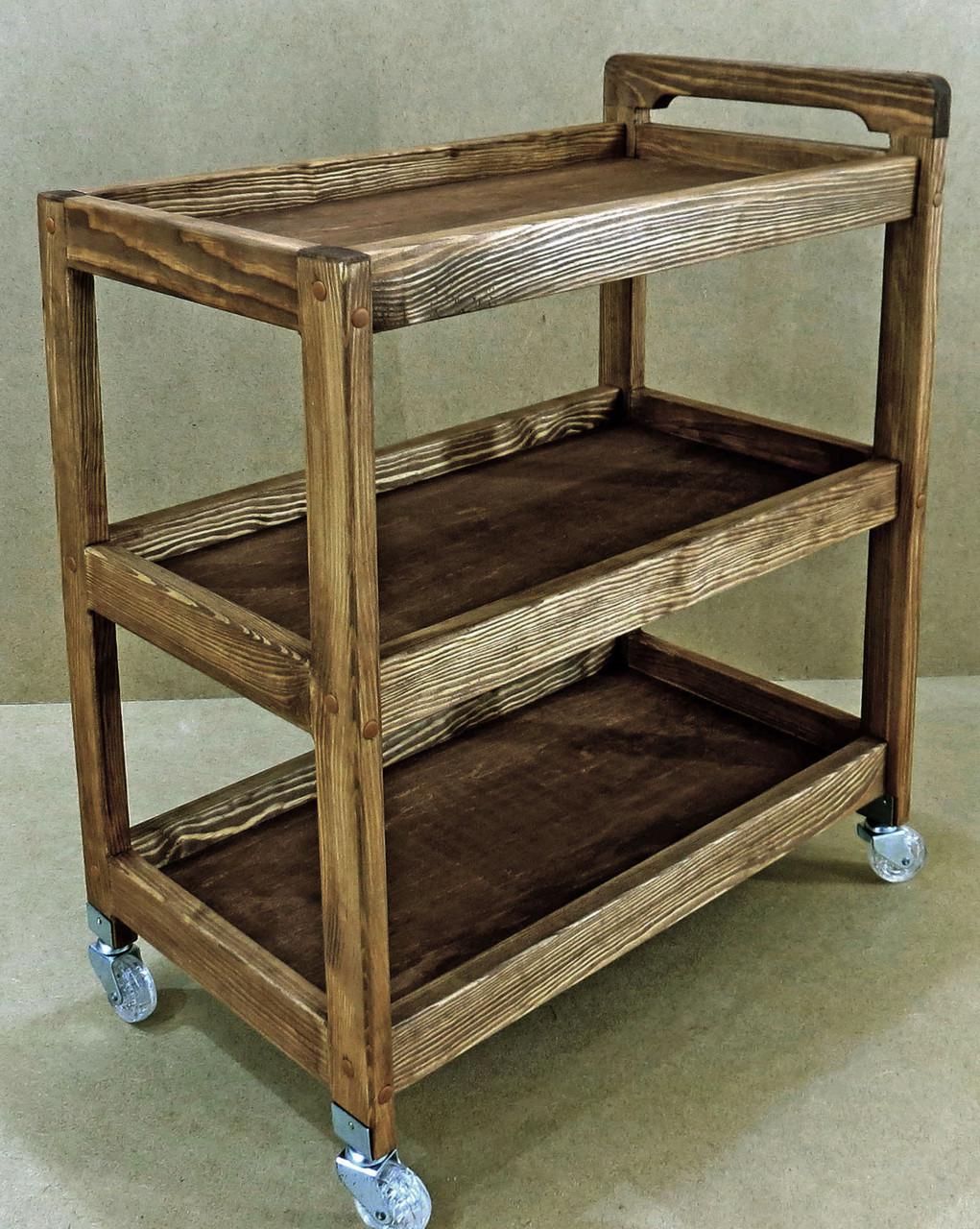 Этажерка для ванной из дерева на колесиках Дилимшер Кортадо (АБТ-008037)