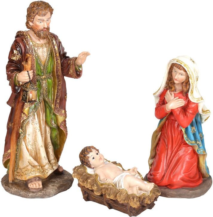 Набор рождественских статуэток Вертеп 64 см полистоун 3 шт. (BD-803-137)