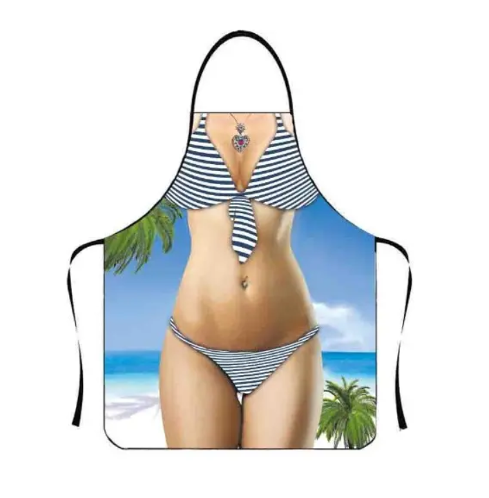 Фартук с приколом Девушка в купальнике 75х60 см Разноцветный (50009)