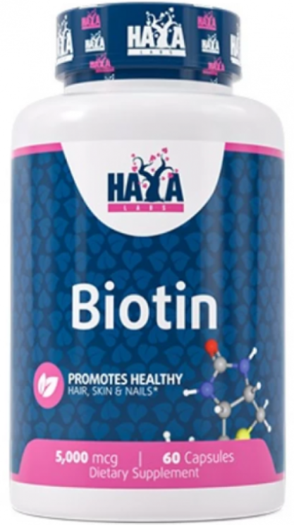 Биотин Haya Labs Biotin 5000 мкг 60 капсул