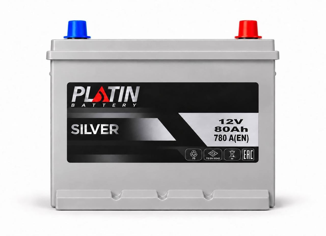 Акумулятор автомобільний Platin Silver Asia 80 Ah 780A R+ 12V (3213323115) Акумулятор автомобільний Platin Silver Asia 80 Ah 780A R+ 12V (3213323115)