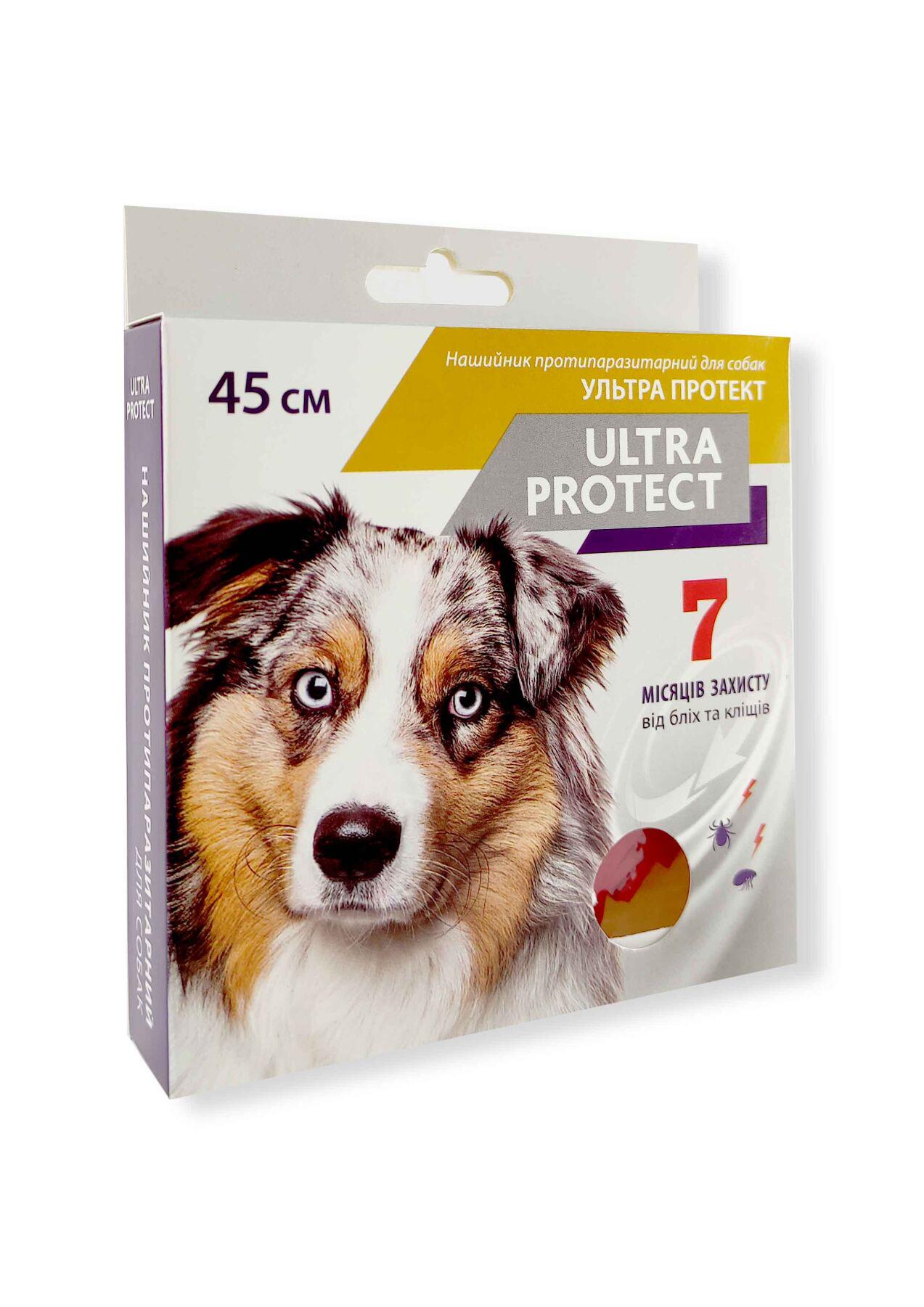 Противопаразитарный ошейник для собак Ultra Protect 45 см Красный (001316)
