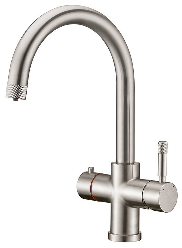 Смеситель кухонный комбинированный Fabiano FKM 9840 с подачей кипяченой воды Inox (8231.409.1650)