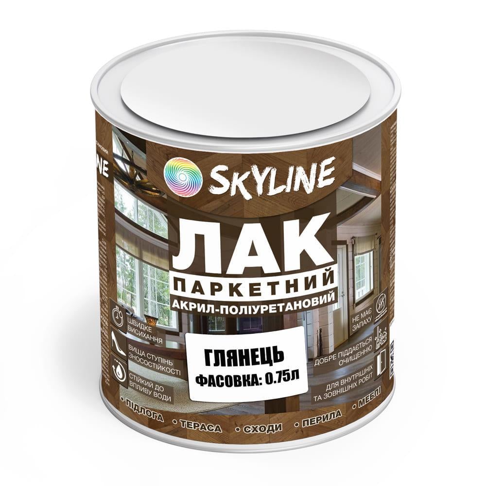 Лак для пола Skyline паркетный акрил-полиуретановый глянцевый 0,75 л