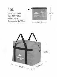 Сумка-баул Naturehike Outdoor storage bag Updated NH17S021-M 45 л Серый - фото 2