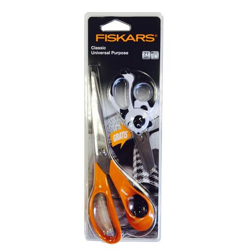 Канцелярські ножиці та дитячі Fiskars Classic Universal Purpose 21 см/Kids Animal 1382 (FI98531382) - фото 1