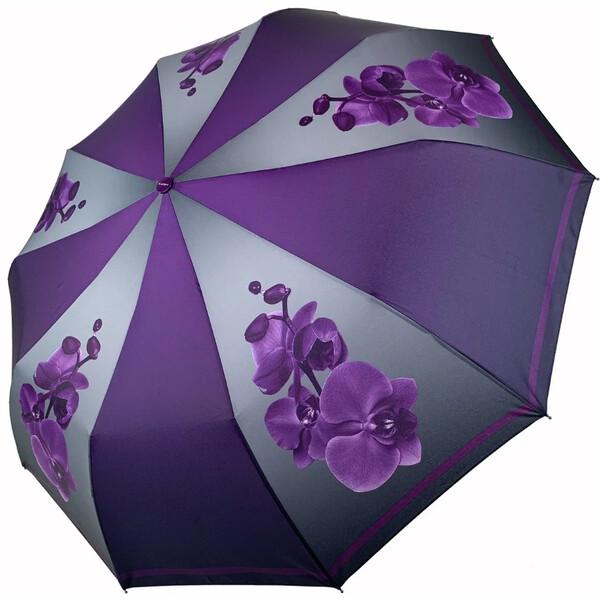 Парасолька Flagman Орхідеї автомат жіноча складана 10 спиць Фіолетовий (36061)