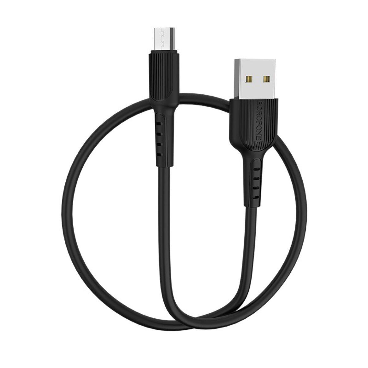 Кабель Borofone BX16MB Easy USB - micro USB 1 м Black (10440748) Кабель Borofone BX16MB Easy USB - micro USB 1 м Black (10440748)